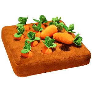 Pet Interactive Carrot Patch Toy Plush Dog/ cat Snuffle Mat