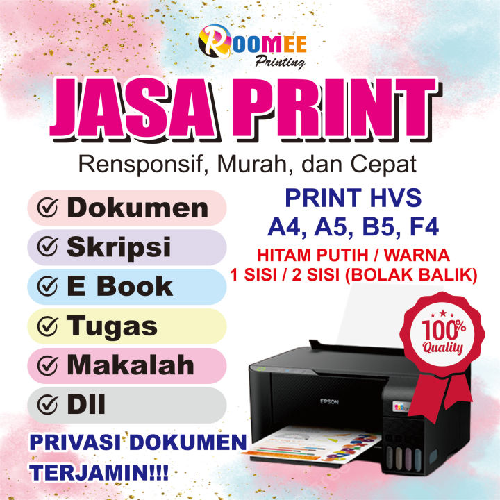 JASA CETAK PRINT ONLINE 20 LEMBAR /CETAK KERTAS A4 TERMURAH DOKUMEN ...