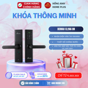 Khóa vân tay thông minh Demax EL266 BN app wifi chính hãng công nghệ Đức tính năng mở thông phòng