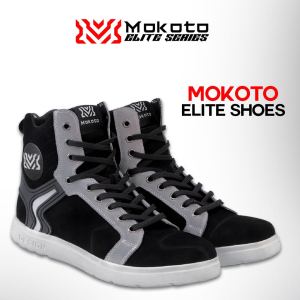 MOKOTO ELITE SERIES HIGH CUT RIDING SHOES WITH GAMUZA RUBBER BODY AND REFLECTIVE LINES SPEEDMOTO