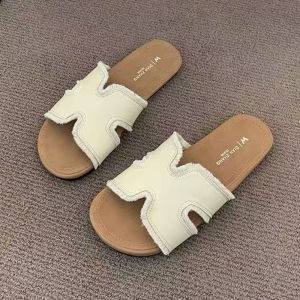 [Free Shipping] Plus-Size WomenS Summer Outdoor Slippers 2026 New Style Flat Slide Sandals To Pair With Skirts Beach Sandals