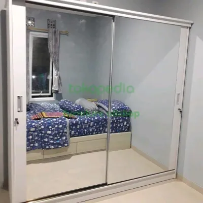 PROMO lemari pakaian sliding 2 pintu/lemari sliding door SUPER JUMBO