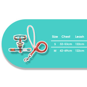 HamshMoc Cat Harness Leash Set Small Dog Vest Harness Adjustable Reflective H Shape No Tangle Leash For Pets