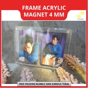 FRAME AKRILIK STAND TABLE TEBAL 4 MM-ACRYLIC FRAME MAGNET PC/PHOTOCARD IDOL KPOP-BINGKAI FOTO AKRILIK BENING PAJANGAN MEJA