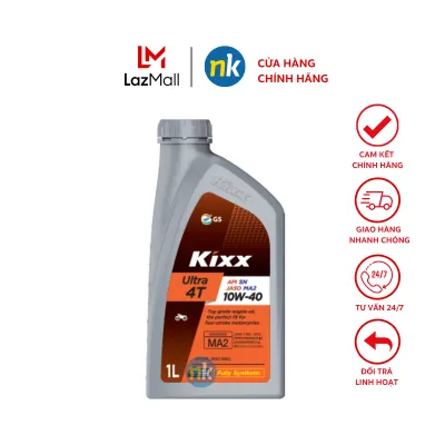 Nhớt Kixx Ultra 4T Fully Synthetic 10W40 dành cho xe số xe mô tô PKL hàng chính hãng nhập khẩu Hàn Quốc 100%