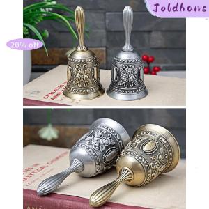Joldhans Chuông tay kim loại Retro chuông báo thức trang trí bruiloft thủ công cầm tay
