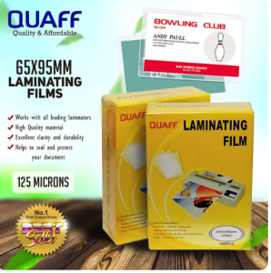 Laminating Film ID Size 100 Sheets 125 /250 microns 65mm | 70mm | 80mm