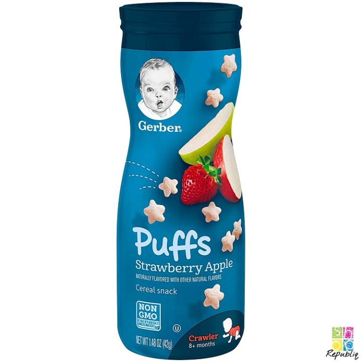 Gerbers Puffs Cereal Snack, Banana / Strawberry Apple / Blueberry