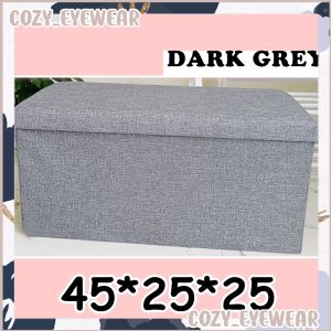 (1 PCS) L SIZE Multifunction Folding Fabric Stool Storage Box Furniture Chair Foldable Home Footrest Chair Bench Seat