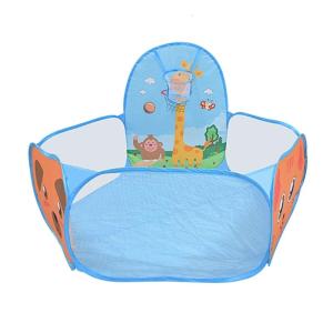 Toddlers Playpen Play Tent with Basketball Hoop Foldable Ball Pit for Indoor and Outdoor Activities Easy Storage