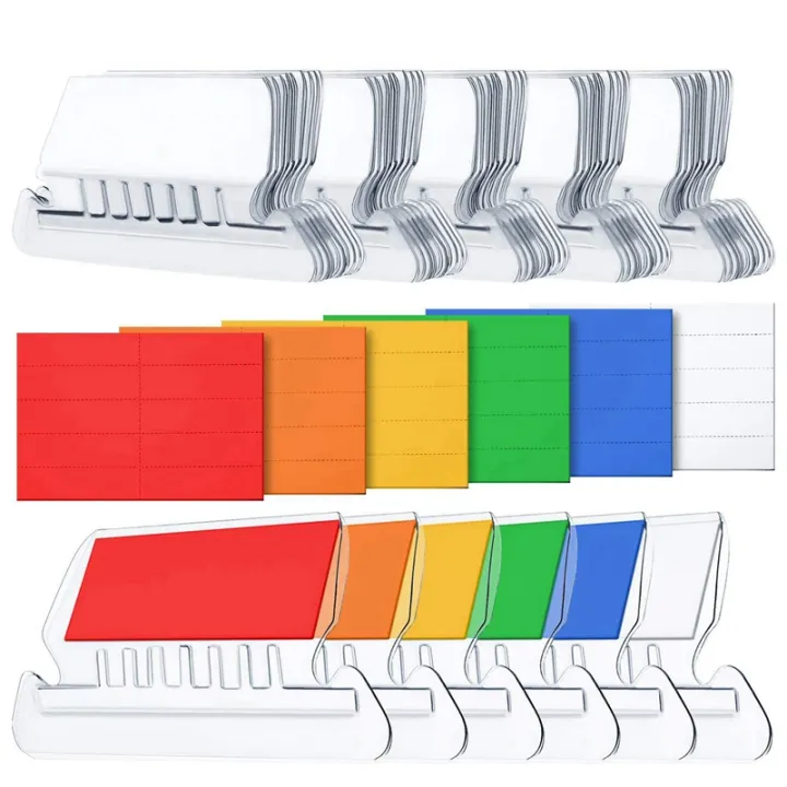 File Folder Tabs, 60 120 Sets Multicolor Hanging File Folder - View #9