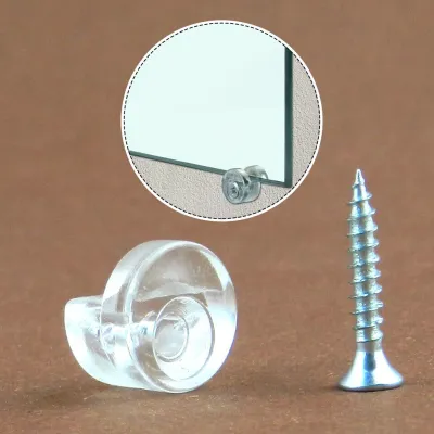 4pcs Mirror Wall Hanging Frameless Clips Glass Bracket Mounting HangingClamp Holder