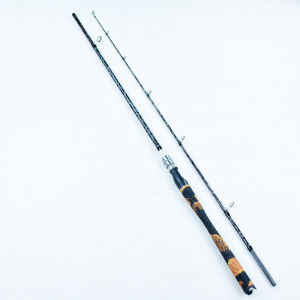 Bass Fishing Rod คันเบ็ด 2.1/2.4M คันเบ็ดปลาดำ H คันเบ็ดสีดำแข็งสุดๆ ลายงู คันเบ็ดหมุน หุ้มลายงู คันเบ็ดล่อเหยื่อคาร์บอนไลท์ธันเดอร์