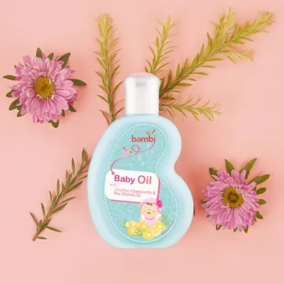 BAMBI Baby Oil 100ml - With Chamomile & Anti Irritant Complex minyak