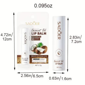 new Coconut Lip Balm - Lasting Nourishment and Moisture for Men and Women - Daily Care Lip Balm hot