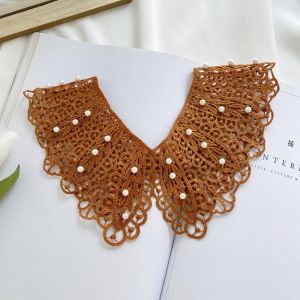 NOBLE YOU Doll Collar Lace Fake Collar Pearl Dress Decorative Shoulder Shawl False Collar Clothes Accessories Decoration Shirt Collar Women/Girls
