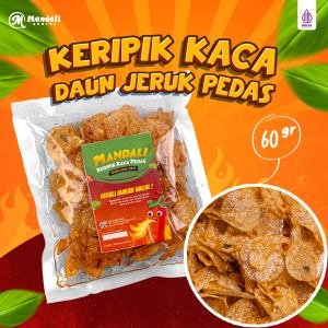 KERIPIK KACA DAUN JERUK PEDAS MANDALI 60 GR GURIH RENYAH