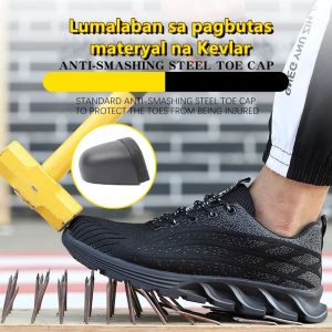 Rubber Safety Shoes for Men Lightweight Steel Toe Cap Safety Trainers Women Work Shoes Hiking Boots