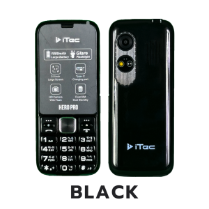 โทรศัพท์ปุ่มกด iTec รุ่น HERO PRO ฟีเจอร์โฟน 4G จอ 3.5นิ้ว รองรับ 2ซิม วิทยุFM/ MP3/ MP4 ไฟฉาย แบต1800mAh ประกัน1ปี1เดือน