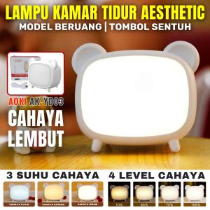 Lampu Tidur Kamar Aesthetic AOKI AK-YD03 Lampu Darurat Emergency Lampu Malam Tahan Lama Tombol Sentuh | Lampu LED Murah Super terang