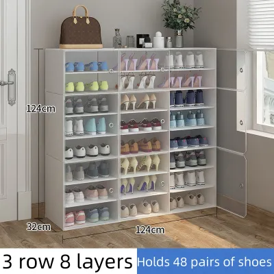 OLIK Shoe Cabinet Shoe Rack Clear Plastic Dustproof Stackable Double Capacity StorageBoxes large size Shoe rack Shoe Cabinet Shoe Storage Boxes