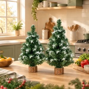 BETTERFORM 15/20/30 cm Cây thông Noel nhân tạo. Nhựa Xanh lá cây Đồ trang trí cây thông Noel cho tiệc cuối năm Chất lượng cao. Mini Tự làm đồ trang trí nhỏ để bàn