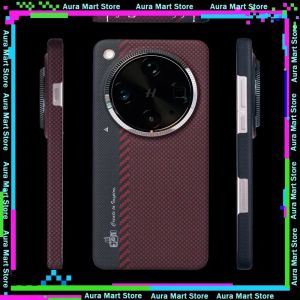 AIUV Kevlar Phone Case for OPPO Find X8 Ultra Carbon Fiber Thin Back Cover Wireless Charging Compatible Shockproof