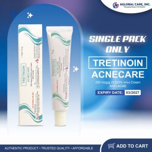 Tretinoin Cream for Acne Treatment ACNECARE  0.025% Synthetic of vitamin A Treats pimples Acne  Whiteheads and Blackheads