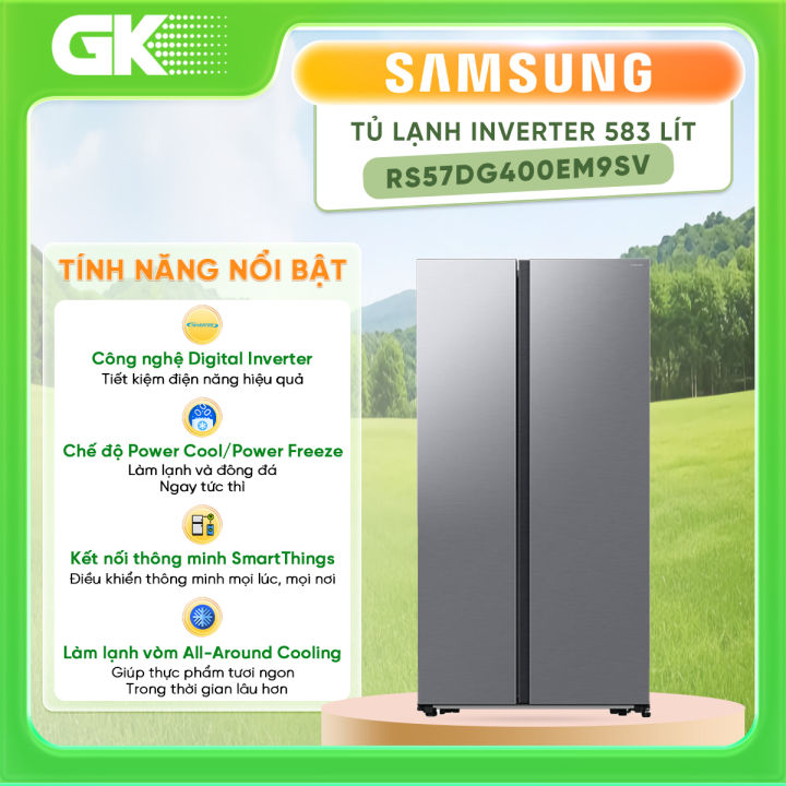 Tủ lạnh Samsung Inverter 583 lít RS57DG400EM9SV - [HCM] [Trả Góp] - Bảng điều khiển đèn LED dễ hiểu, dễ thao tác chọn các chức năng - GIAO TOÀN QUỐC - FREESHIP HCM