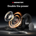 Monster MQT60 OWS Wireless Bluetooth 5.4 Headphones Long Life Gaming Earphones HIFI Stereo Sound Sport Earbuds With Mic. 
