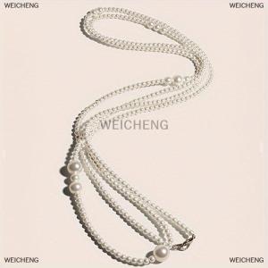 [COD] WEICHENG Fashion Imitation Waist Chain Women With Dress Sub Sweater Multi-layer Waist Chain Womens Simple Round Bead Chain Body Chain