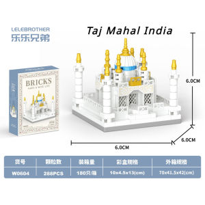 LELE Brother MINI Block Mainan Bricks Nano Block Taj Mahal India Bricks Banan Taj Mahal India Miniatur Model Taj Mahal