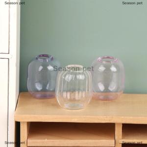 [COD] Season pet บ้านตุ๊กตา1:12แจกันแก้วขนาดเล็กใสโถใส่กระถางดอกไม้โถแก้วกระถางดอกไม้ของเล่นตกแต่งสวนบ้าน