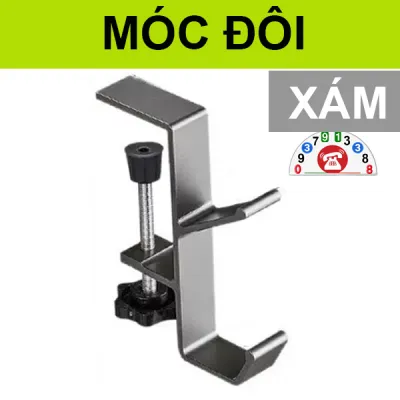 Móc Kẹp Cạnh Bàn Móc Treo Balo Túi Xách Giá Treo Đồ Vật Móc Treo Đồ