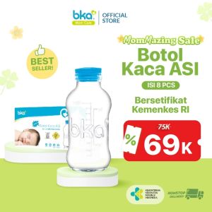 BKA Botol Kaca ASI 8 pcs - Aman Simpan ASI Jangka Panjang