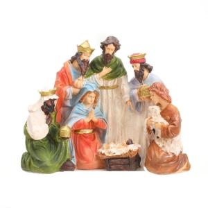 Holiday Nativity Sculpture of The Holy Family Christmas Decoration for Believers Table Centerpieces