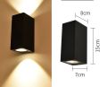 [ Giá bán buôn ] Đèn hắt tường ngoài trời,đèn tường led trang trí thân vỏ hợp kim IP65 cao cấp chịu mưa nắng cực bền. 