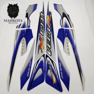 STRIPING STICKER LIS LES POLET Yamaha Vega r new 2006 2007 silver biru list body standar berkualitas termurah Mahkota Stiker