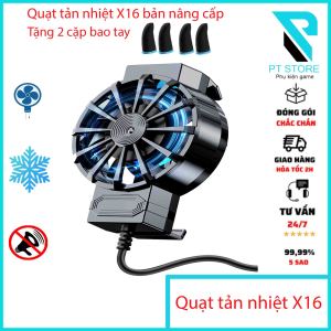QUẠT TẢN NHIỆT X16 BẢN NÂNG CẤP GẮN ĐIỆN THOẠI TRÁNH NÓNG TRÁNH LAG KHI CHƠI GAME ( Tặng bao tay gaming cao cấp )