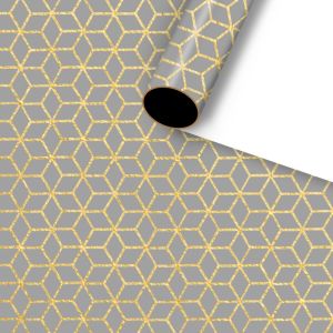 UMI Premium Laser Gold Foil Star Dotted Stripe Wrapping Paper Fantasy Colorful Happy Birthday Gift Paper