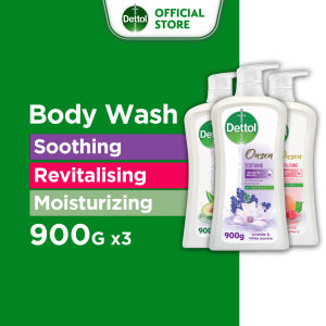 Dettol Shower Gel Body Wash Assorted Variant 900G Bundle of 3