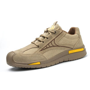 Fashion 6KV Insulation Leather  Mens Steel Toe Cap Safety Shoes Outdoor Breathable Non-slip Anti smashing Work shoes