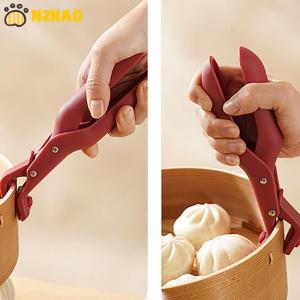 【N2HAO】 Cartoon Silicone Mitts Clip Anti-scalding Oven Heat Resistant Tray Pot Dish Bowl Kitchen BBQ Holder Mitts Clip