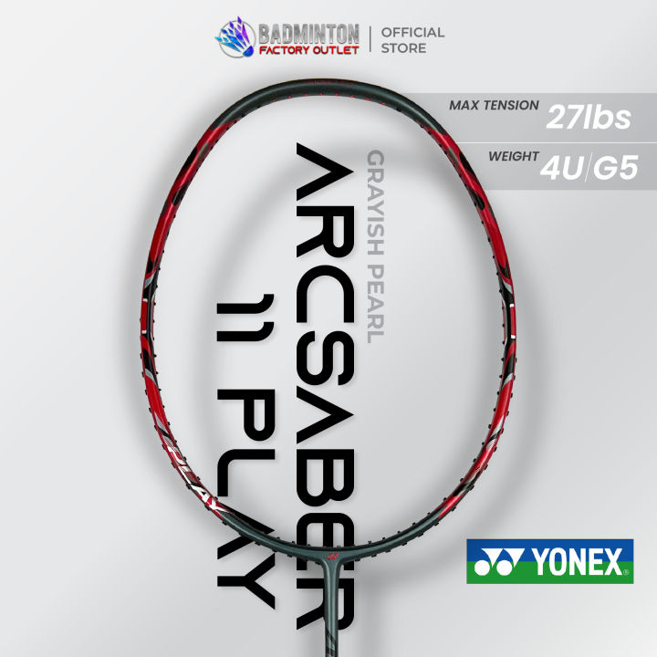 YONEX Arcsaber 11 Play (Grayish Pearl) Badminton Racket 4UG5 Max Tension 27LBS (Unstrung