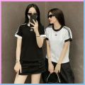 Áo thun babytee áo thun dáng ôm cổ tròn áo phông ngắn tay cổ viền phối màu đen trắng PANOSI - A39. 