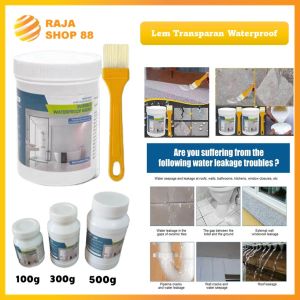 Lem Transparan Waterproof + Kuas 100g 300g & 500g Anti Bocor Super Kuat