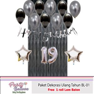 Paket dekorasi Ulang Tahun SET Happy Birthday Ultah Dewasa anak perlengkapan Ultah Murah Lengkap