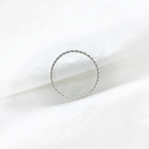 Nhẫn bạc nữ 925 xoắn kép nhỏ xinh | Trang sức Pansy