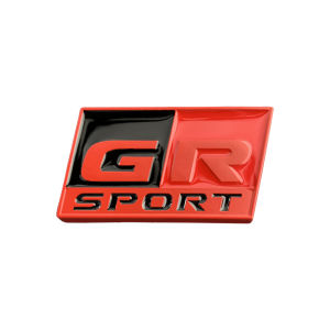 TOYOTA GR Sports Emblem Gazoo Racing SPORTS 3D Zinc Alloy Badge Adhensive Metal Emblem Decal Automobile Leaf Plate Car Styling Door Decoration for Toyota RZ RC RS Corolla Rav4 Auris Yaris Prius C-HR RAV4 Avensis Prado Prius Auto Camry