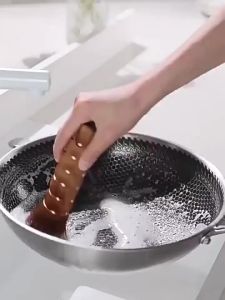 Chổi chà nồi xơ dừa cọ rửa xoong nồi chảo bát đĩa đa năng vệ sinh nhà bếp ANGIHOME